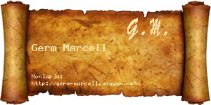 Germ Marcell névjegykártya